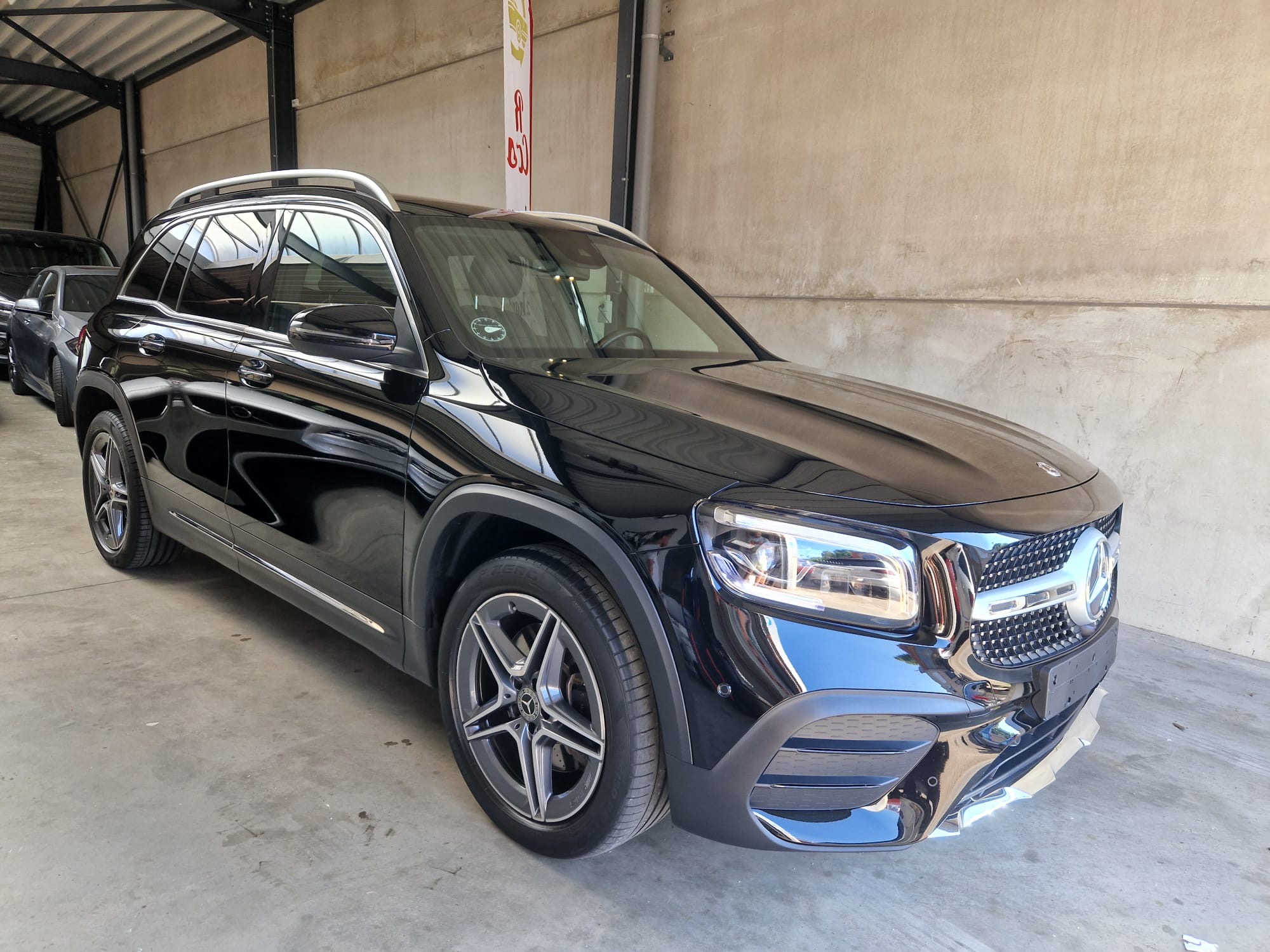 Black Mercedes-Benz GLB SUV front view at R1 Cars